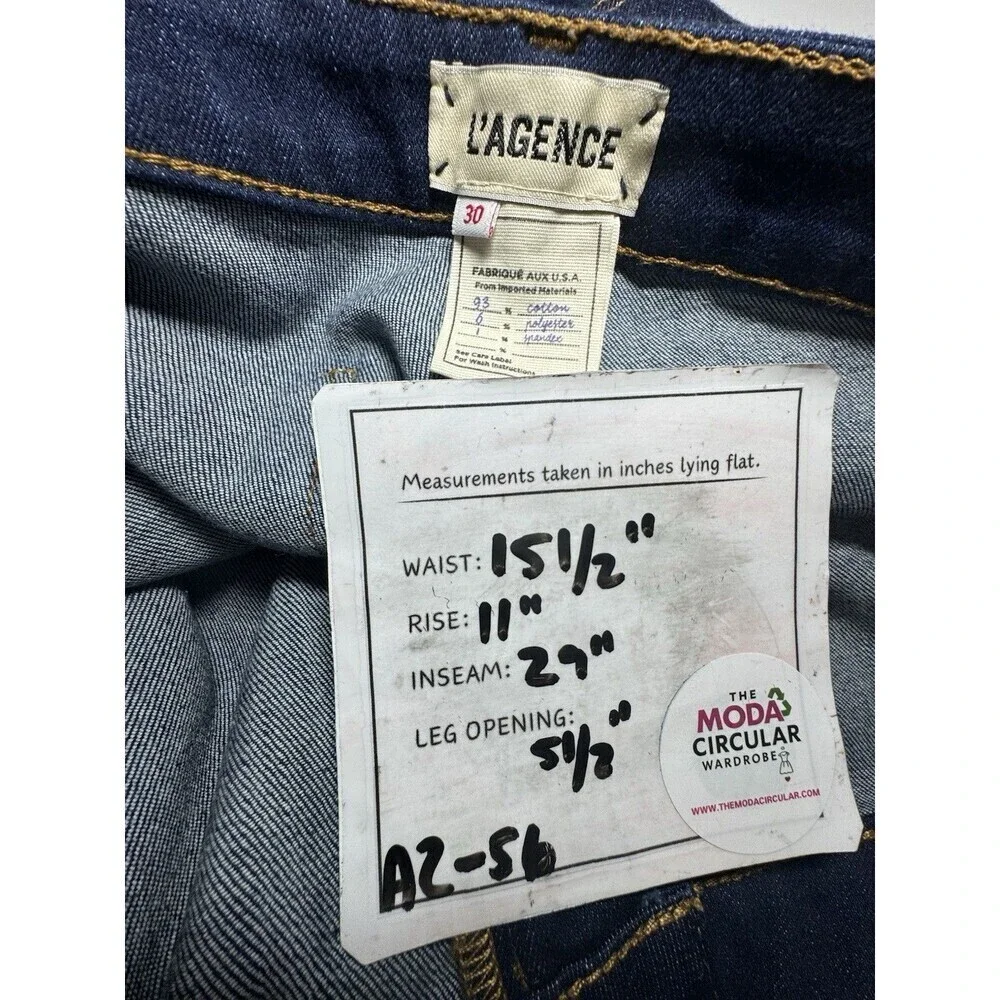 L’agence Zeppelin High Rise Skinny Jeans In Rinse Wash Size 30